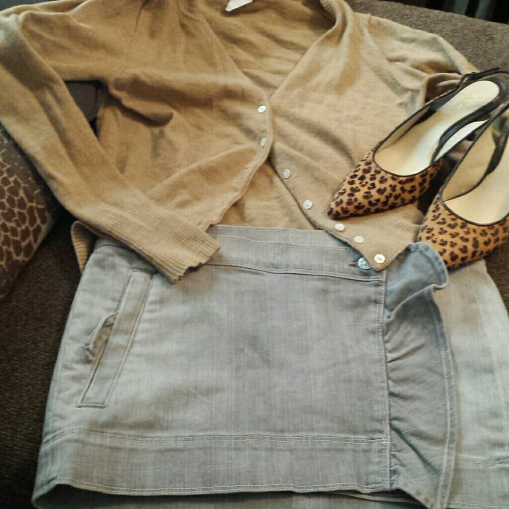 7 for all Mankind denim wrap skirt